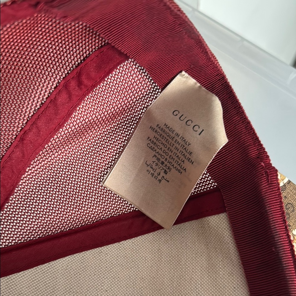 GUCCI X DORAEMON MEN'S LIMITED EDITION BROWN/BURGUNDY BASEBALL HAT - Picture 8 of 11